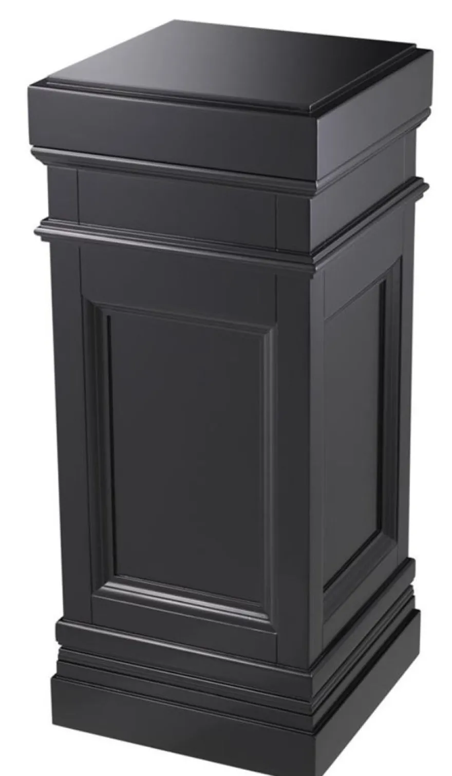 Casa Padrino Säule Schwarz 44 x 44 x H. 103 cm - Luxus Beistelltisch
