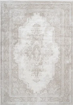 Casa Padrino Teppich Vintage Cremefarben - Verschiedene Größen - Rechteckiger Teppich im Vintage Look - Wohnzimmer Deko Accessoires