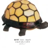 Casa Padrino Tiffany Decoleuchte Schildkröte creme, handgefertigt aus 62 Glasstücken, Durchmesser 21 cm, E14 Fassung