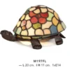 Casa Padrino Tiffany Decoleuchte Schildkröte Bunt Mod2, Durchmesser 21 cm, Exklusive Tischlampe aus Glas