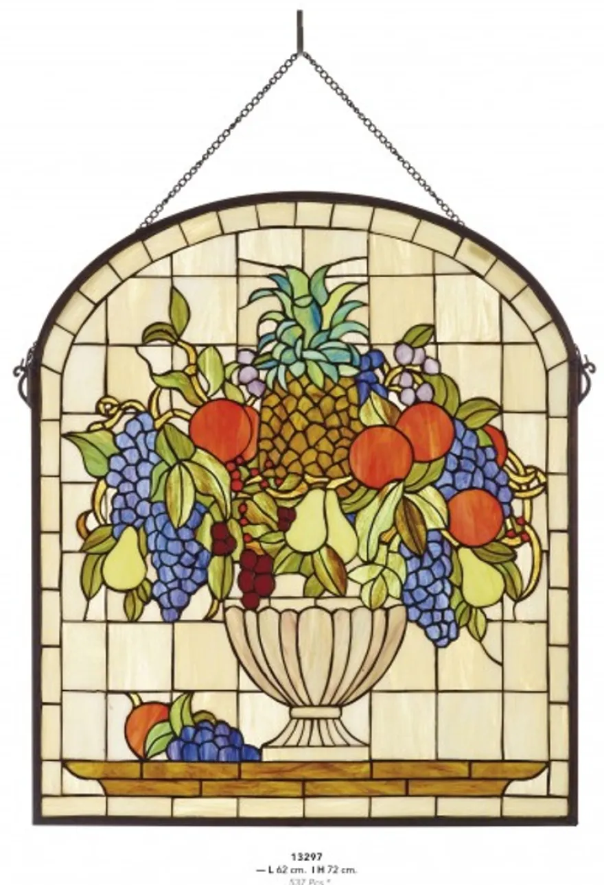 Casa Padrino Tiffany Glas Mosaik Wand Dekoration, Bunt, 62 x H 72 cm - Luxus Wandbild fuer Hotel und Gastronomie