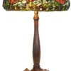 Casa Padrino Tiffany Hockerleuchte im Jugendstil, Buntglas, Höhe 64 cm, Durchmesser 40 cm