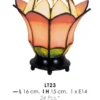 Casa Padrino Tiffany Tischleuchte im Barockstil, Buntglas, Durchmesser 16 cm, Höhe 15 cm