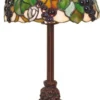 Casa Padrino Tiffany Tischleuchte Ø 22 x H. 36 cm - Handgefertigte Schreibtischleuchte