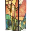 Casa Padrino Tiffany Tischleuchte Mosaik Lampe im Kunstglas Design, Breite 11 cm, Höhe 27 cm