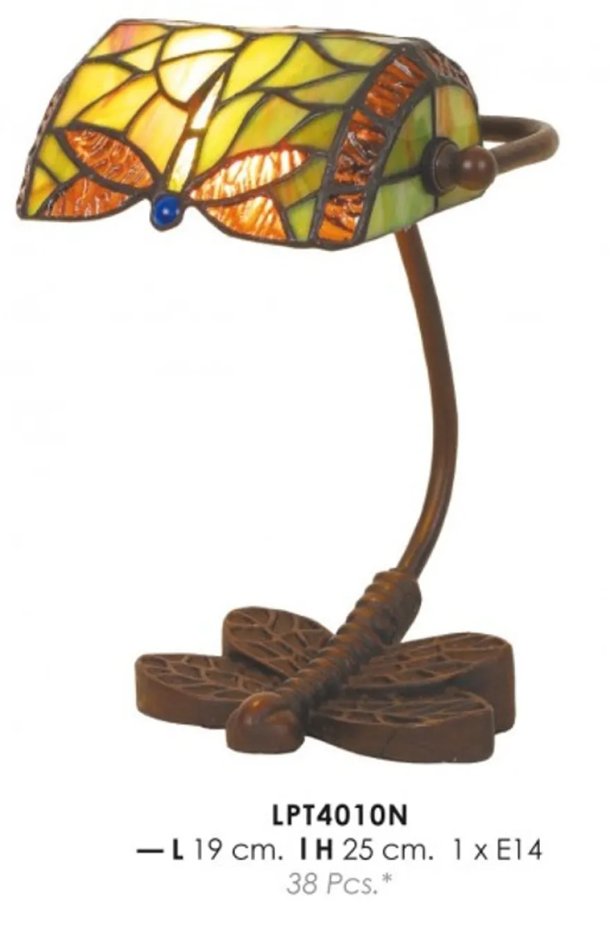 Casa Padrino Tiffany Tischleuchte Ø 19 x H. 25 cm - Tiffany Schreibtischleuchte