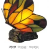 Casa Padrino Tiffany Tischleuchte Schmetterling Ø 16 x H. 17 cm - Tiffany Deko Leuchte