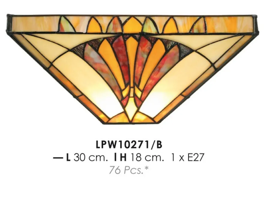 Casa Padrino Tiffany Wandleuchte Ø 30 x H. 18 cm - Luxus Wohnzimmer Wandlampe