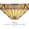 Casa Padrino Tiffany Wandleuchte Kunstobjekt aus 76 Glasstücken, 36 x 18 cm