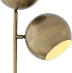 Casa Padrino Tischleuchte Antik Messing / Schwarz Ø 32 x H. 74 cm - Luxus Qualität