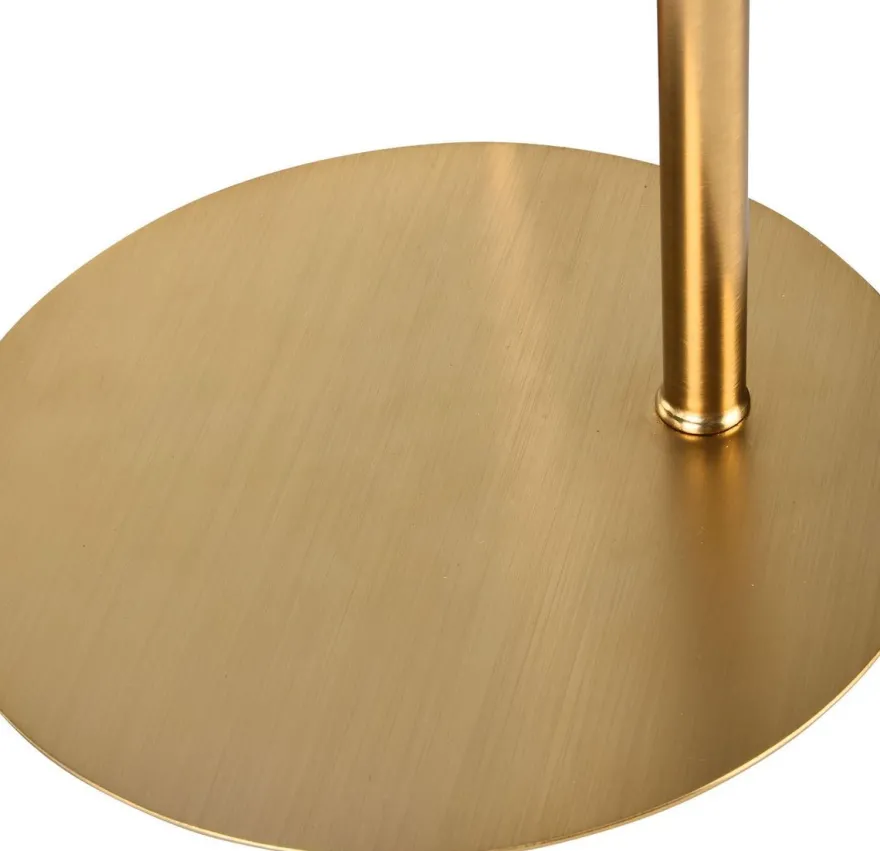 Casa Padrino Tischleuchte Gold 17 x H. 65 cm - Exklusive Wohnzimmer Tischlampe aus Metall und Mattglas