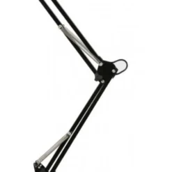 Casa Padrino Tischleuchte Schwarz 20 x H 68 cm - Elegante Metall-Leuchte für Schreibtisch und Wohnraum