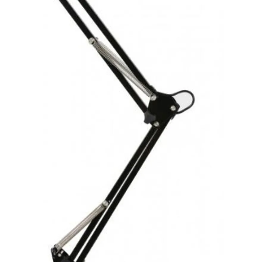 Casa Padrino Tischleuchte Schwarz 20 x H 68 cm - Elegante Metall-Leuchte für Schreibtisch und Wohnraum