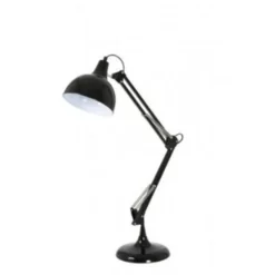 Casa Padrino Tischleuchte Schwarz 20 x H 68 cm - Elegante Metall-Leuchte für Schreibtisch und Wohnraum