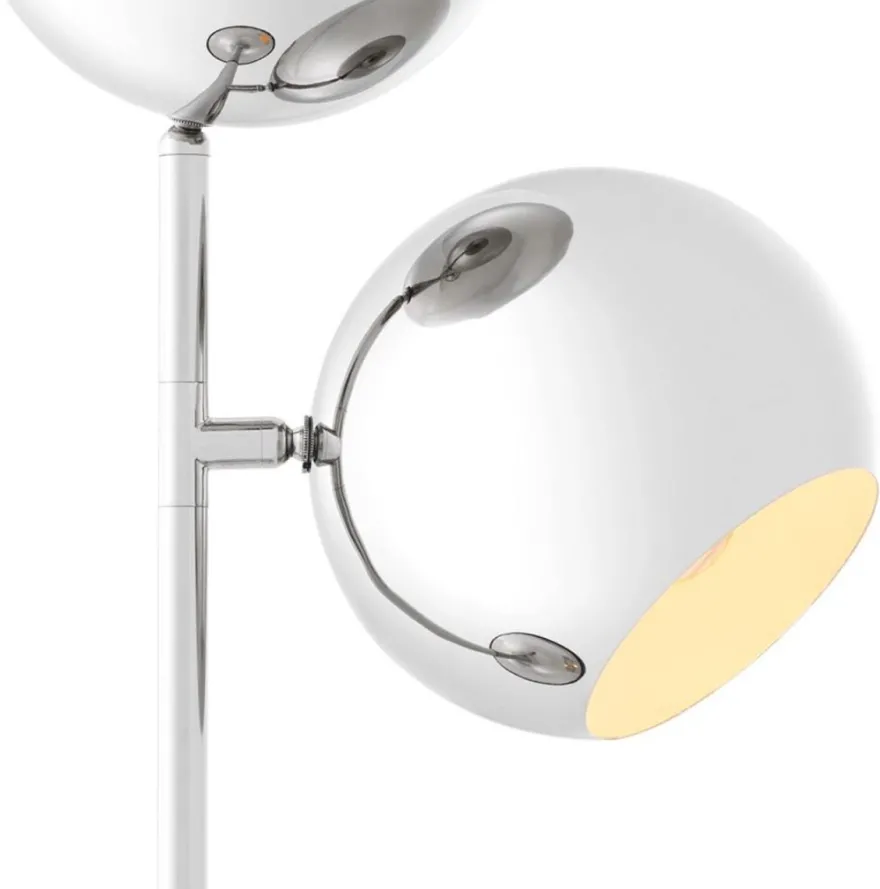 Casa Padrino Tischleuchte Silber / Schwarz Ø 32 x H. 74 cm - Luxus Qualität