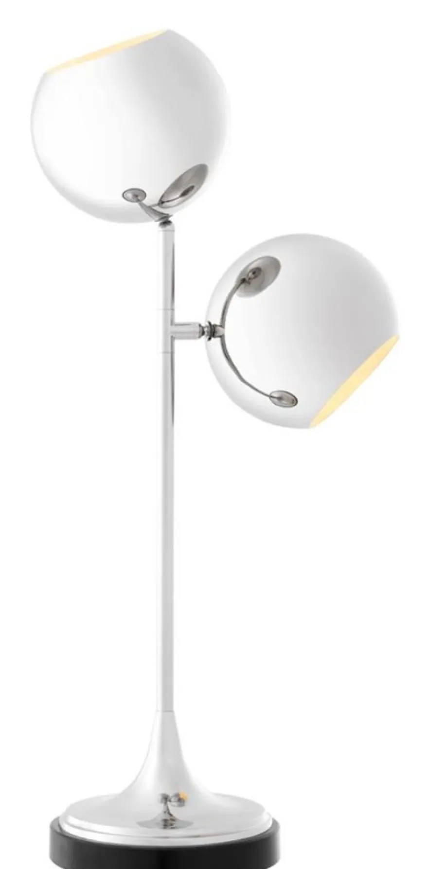 Casa Padrino Tischleuchte Silber / Schwarz Ø 32 x H. 74 cm - Luxus Qualität