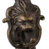 Casa Padrino Türklopfer Barock Löwenkopf mit Zunge Gusseisen 18.4 cm - Antik Jugendstil Gründerzeit