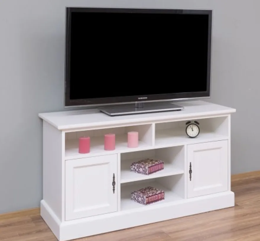 Casa Padrino TV Schrank im Landhausstil mit 2 Türen, 129 x 50 x 70 cm