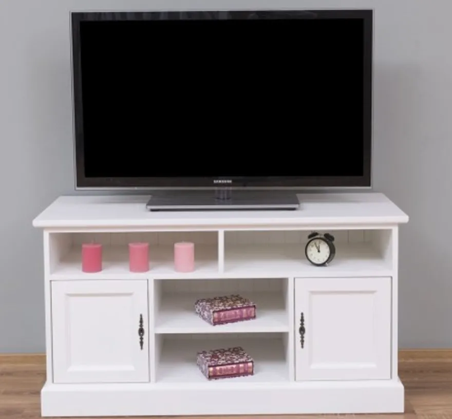 Casa Padrino TV Schrank im Landhausstil mit 2 Türen, 129 x 50 x 70 cm