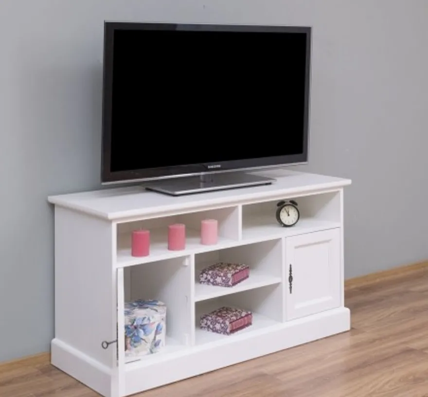 Casa Padrino TV Schrank im Landhausstil mit 2 Türen, 129 x 50 x 70 cm