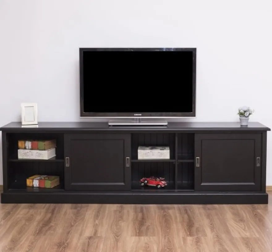 Casa Padrino TV Schrank im Landhausstil mit 4 Schiebetüren, 246 x 46 x 70 cm