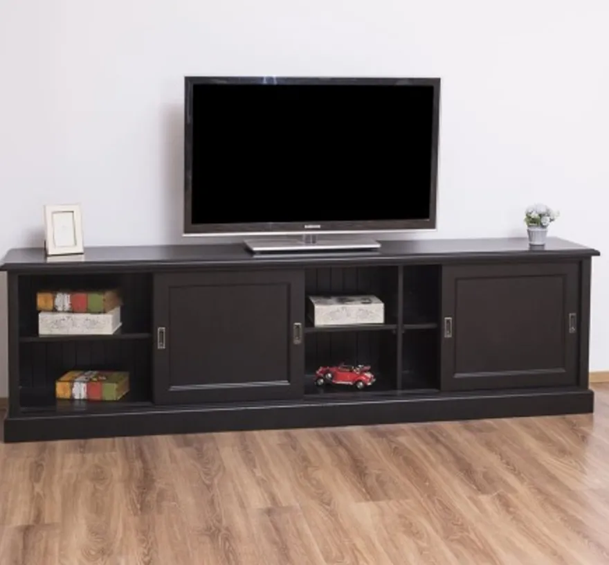 Casa Padrino TV Schrank im Landhausstil mit 4 Schiebetüren, 246 x 46 x 70 cm