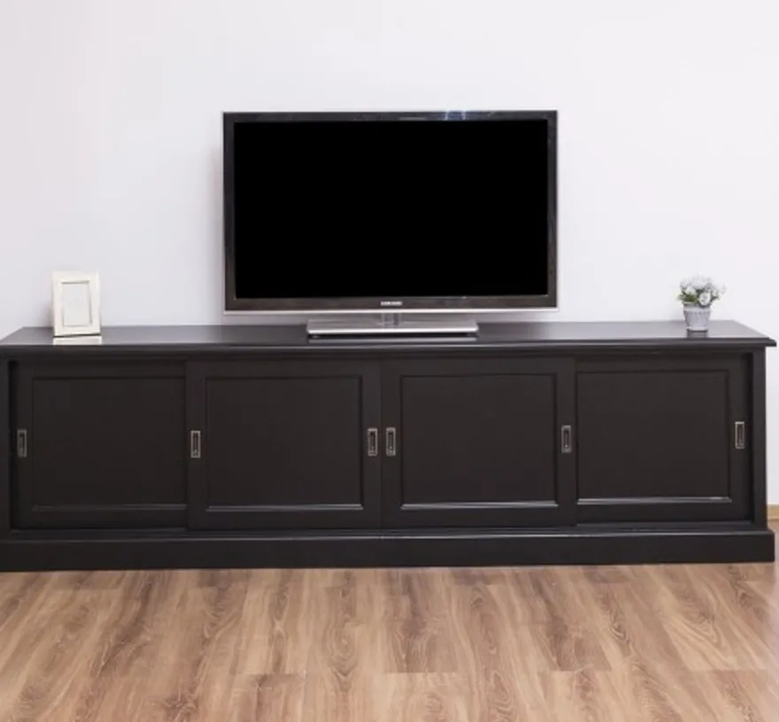 Casa Padrino TV Schrank im Landhausstil mit 4 Schiebetüren, 246 x 46 x 70 cm
