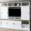 Casa Padrino TV Schrank im Landhausstil mit 6 Schiebetüren, 254 x 46 x 210 cm