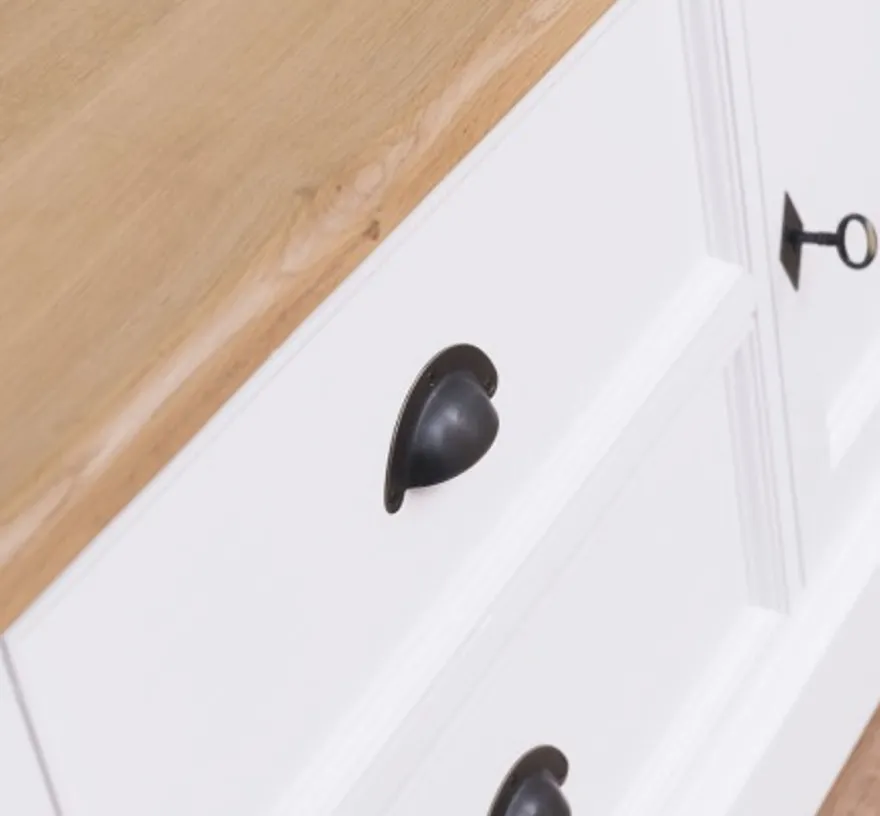 Casa Padrino TV Schrank im Landhausstil mit 1 Tür und 2 Schubladen, 120 x 40 x 57 cm