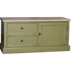 Casa Padrino TV Schrank im Landhausstil mit 1 Tür und 2 Schubladen, 120 x 40 x 57 cm
