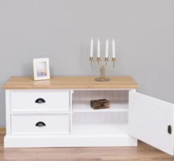 Casa Padrino TV Schrank im Landhausstil mit 1 Tür und 2 Schubladen, 120 x 40 x 57 cm