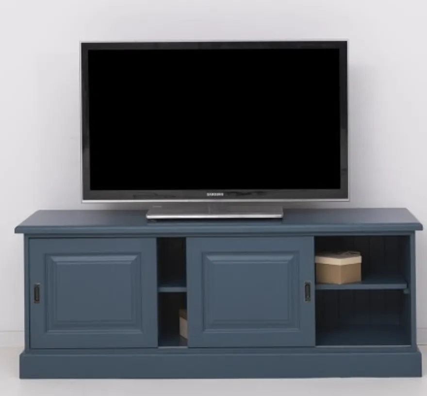 Casa Padrino TV Schrank im Landhausstil mit 2 Schiebetüren, 160 x 46 x 60 cm
