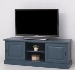 Casa Padrino TV Schrank im Landhausstil mit 2 Schiebetüren, 160 x 46 x 60 cm