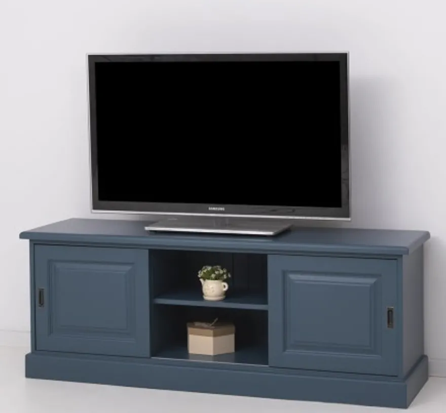 Casa Padrino TV Schrank im Landhausstil mit 2 Schiebetüren, 160 x 46 x 60 cm