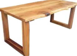 Casa Padrino Vintage Esstisch Eiche Rustikal Massiv 200 x 100 x 80 cm - Massivholz Landhaus Stil