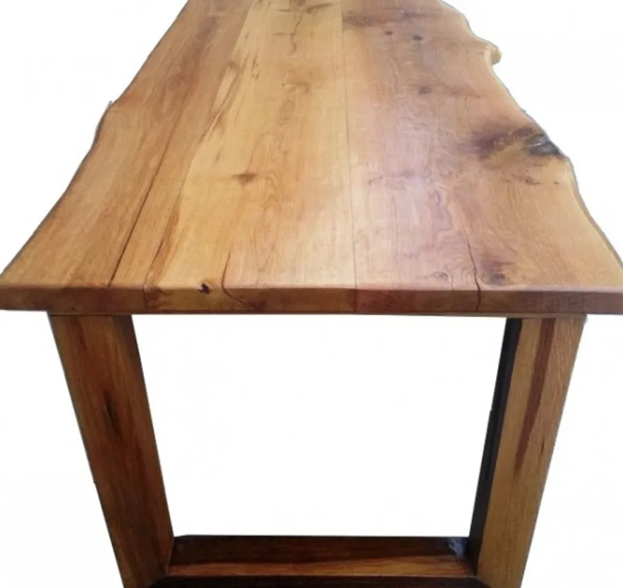 Casa Padrino Vintage Esstisch Eiche Rustikal Massiv 200 x 100 x 80 cm - Massivholz Landhaus Stil