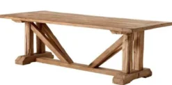 Casa Padrino Vintage Esstisch Eiche Rustikal Massiv 230 x 100 cm - Landhaus Stil Tisch massives Eichenholz