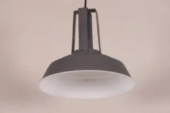 Casa Padrino Vintage Industrie Hängeleuchte im Antik Stil Matt Dunkelgrau aus Metall Durchmesser 34 cm - Deckenleuchte für Restaurant und Hotel