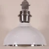 Casa Padrino Vintage Industrie Hängeleuchte, Industrie Design Lampe aus Aluminium in Epoxy Weiß, Durchmesser 52 cm