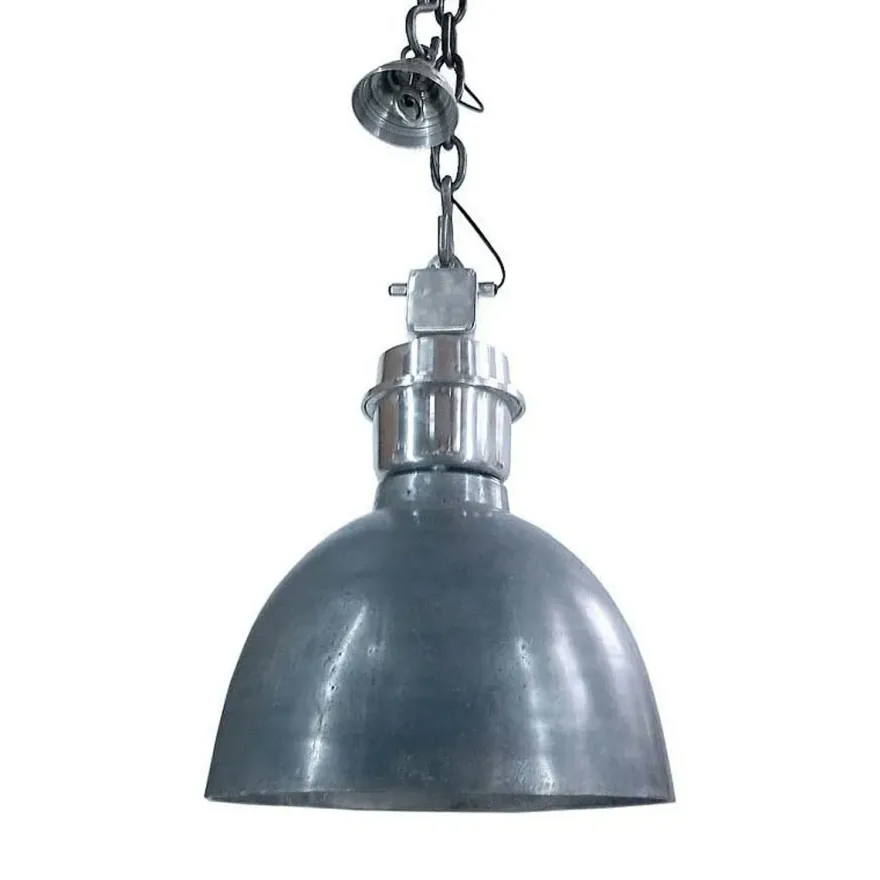 Casa Padrino Vintage Stil Hängeleuchte Grau Ø 44 x H. 60 cm - Industrial Pendelleuchte