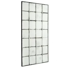 Casa Padrino Vintage Wandspiegel Squares Antik Stil Glas 80 x H140 cm - Art Deco Design