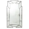 Casa Padrino Vintage Wandspiegel im Antik Stil aus Glas und Holz, 80 x 140 cm - Art Deco Spiegel für Hotel und Gastronomie