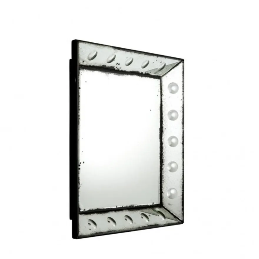 Casa Padrino Vintage Wandspiegel Antik Stil Glas 40 x 40 cm - Quadratischer Spiegel in Antik-Optik