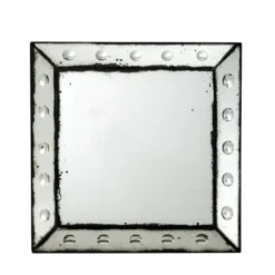 Casa Padrino Vintage Wandspiegel Antik Stil Glas 40 x 40 cm - Quadratischer Spiegel in Antik-Optik
