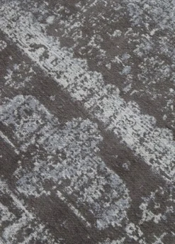 Casa Padrino Vintage Wohnzimmer Teppich Hellgrau 160 x 240 cm - Rechteckiger Baumwoll Teppich - Wohnzimmer Deko Accessoires