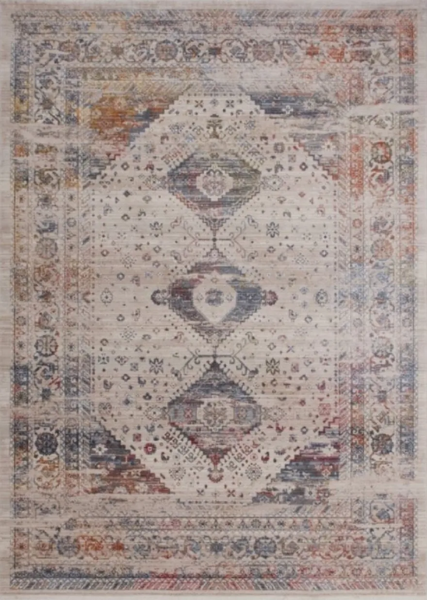 Casa Padrino Vintage Wohnzimmer Teppich Mehrfarbig - Verschiedene Größen - Rechteckiger Teppich - Deko Accessoires