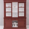 Casa Padrino Vitrine im Landhausstil mit 6 Schiebetüren, 3 Schubladen und Aufsatz, 180 x 51 x 220 cm