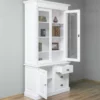 Casa Padrino Vitrine im Landhausstil mit 1 Tür, 120 x 51 x 228 cm