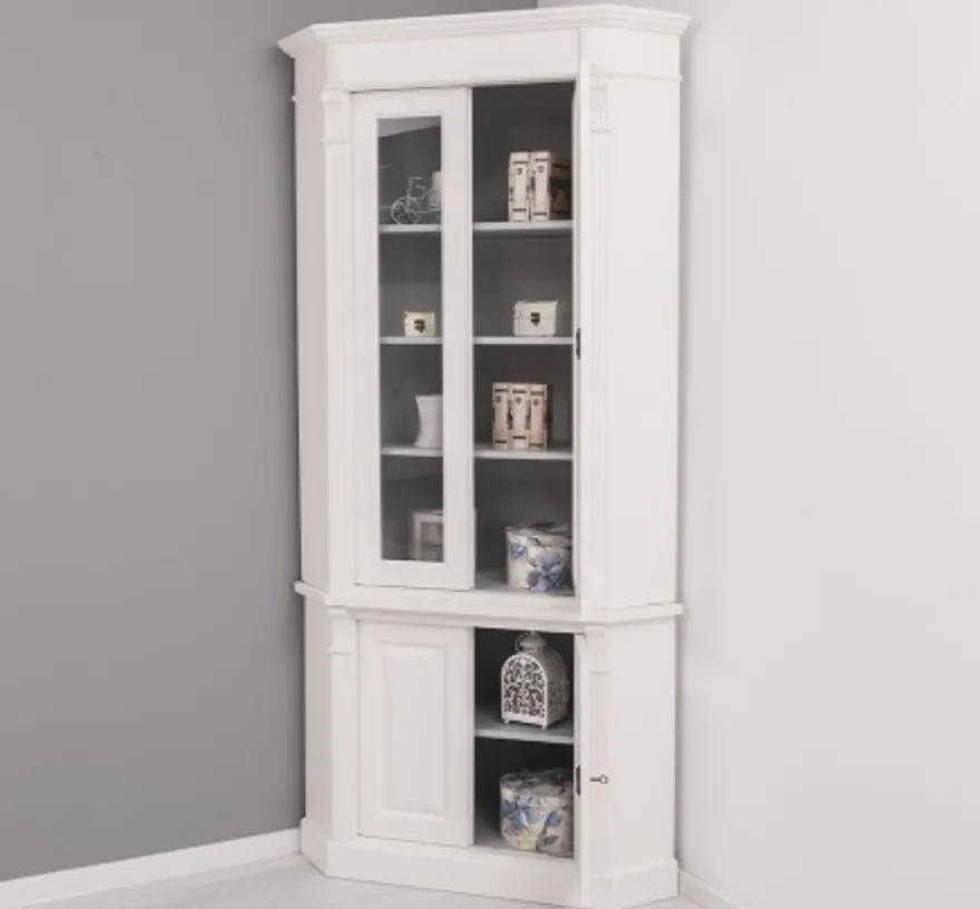 Casa Padrino Vitrine im Landhausstil, 114 x 52 x 228 cm