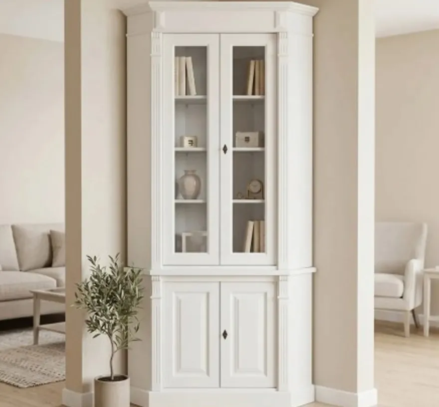 Casa Padrino Vitrine im Landhausstil, 114 x 52 x 228 cm